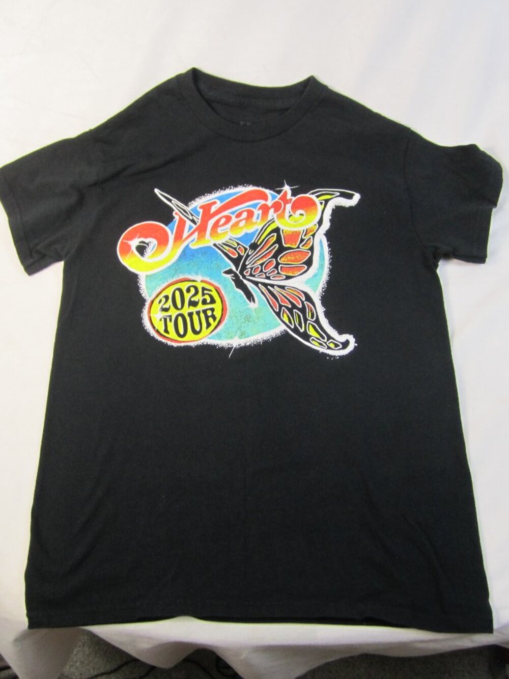 Heart 2025 Tour Butterfly Shirt Black - Cotton - Size Small
